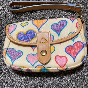 Dooney and Bourke Hearts Wristlet.
